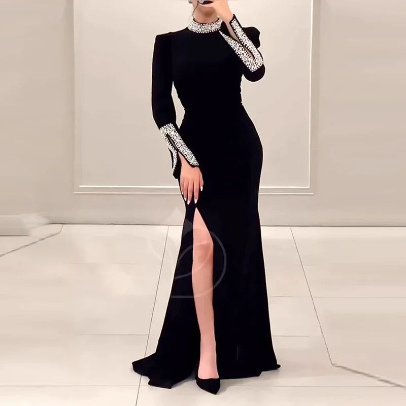 Adora Milano High Slit Party Dress