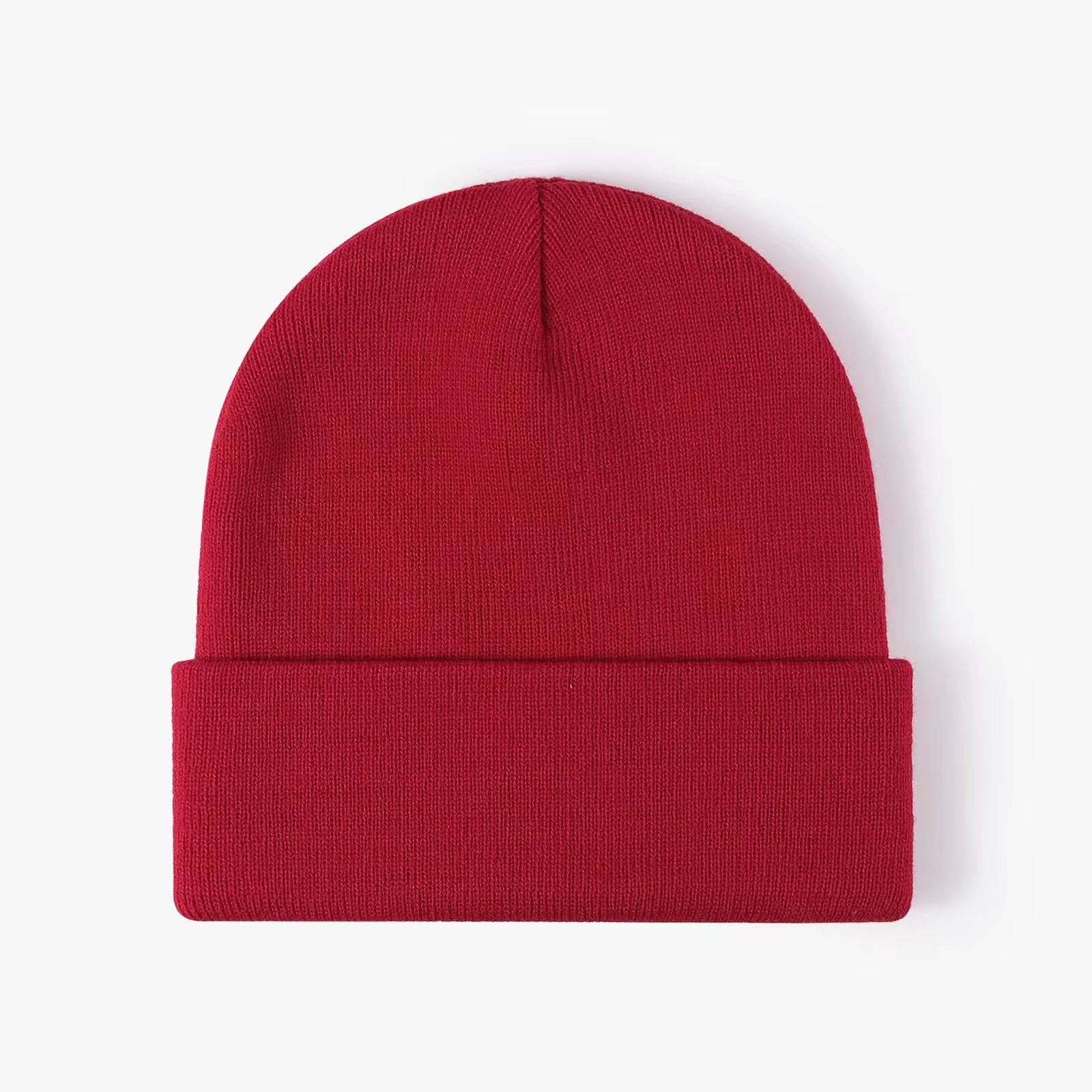 Customized Printed Logo Winter Knitted Keep Warm Cold Cap Unisex Solid Color Hip Hop Crochet Skull Beanie Hats
