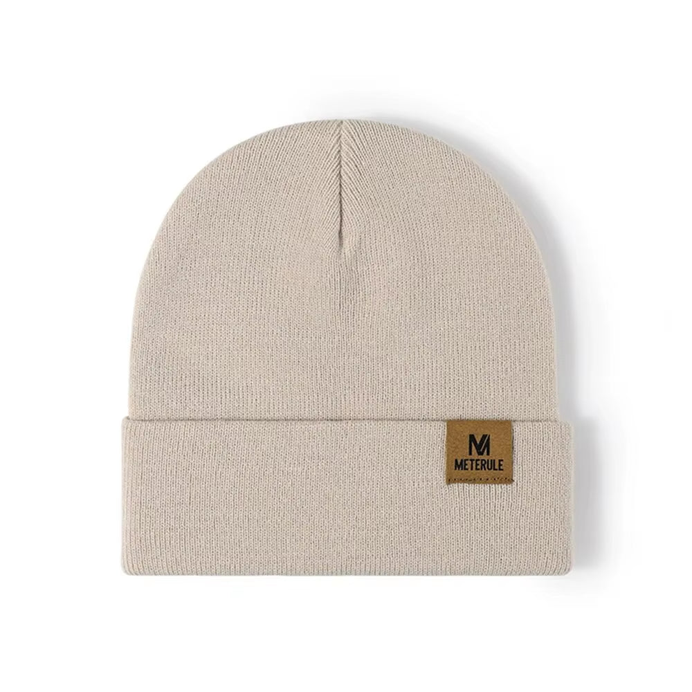Riding Hat Knit Cuffed Beanie for Men Women Winter Warm Knitted Beanie Hats for Skiing Outdoor Camping Traveling Cycling Cap