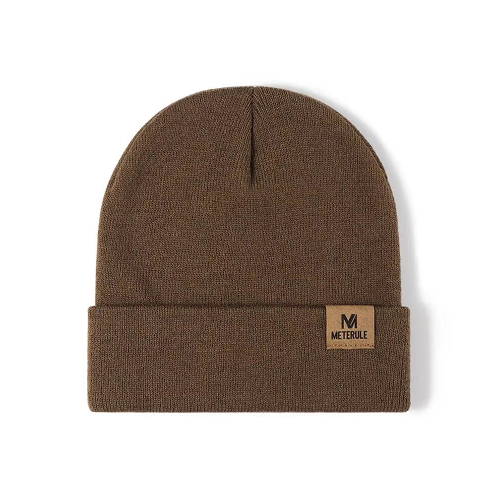 Riding Hat Knit Cuffed Beanie for Men Women Winter Warm Knitted Beanie Hats for Skiing Outdoor Camping Traveling Cycling Cap