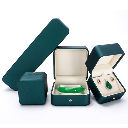 High-end PU Jewelry Box Ring Pendant Necklace Bracelet Box Jewelry Packaging Box