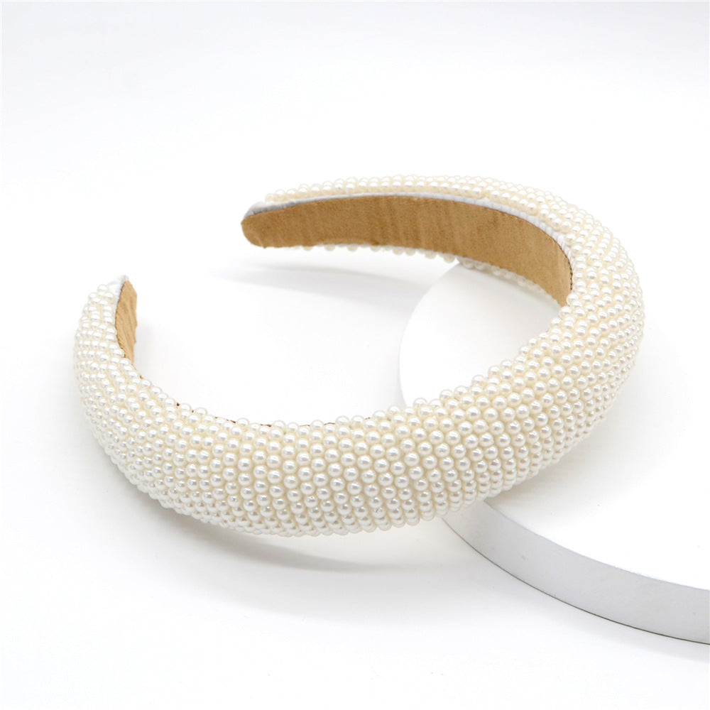 Baroque Bride Pearl Starry Headband Headband Prom Personality Full Of Diamonds Braided Korean Crystal Headband