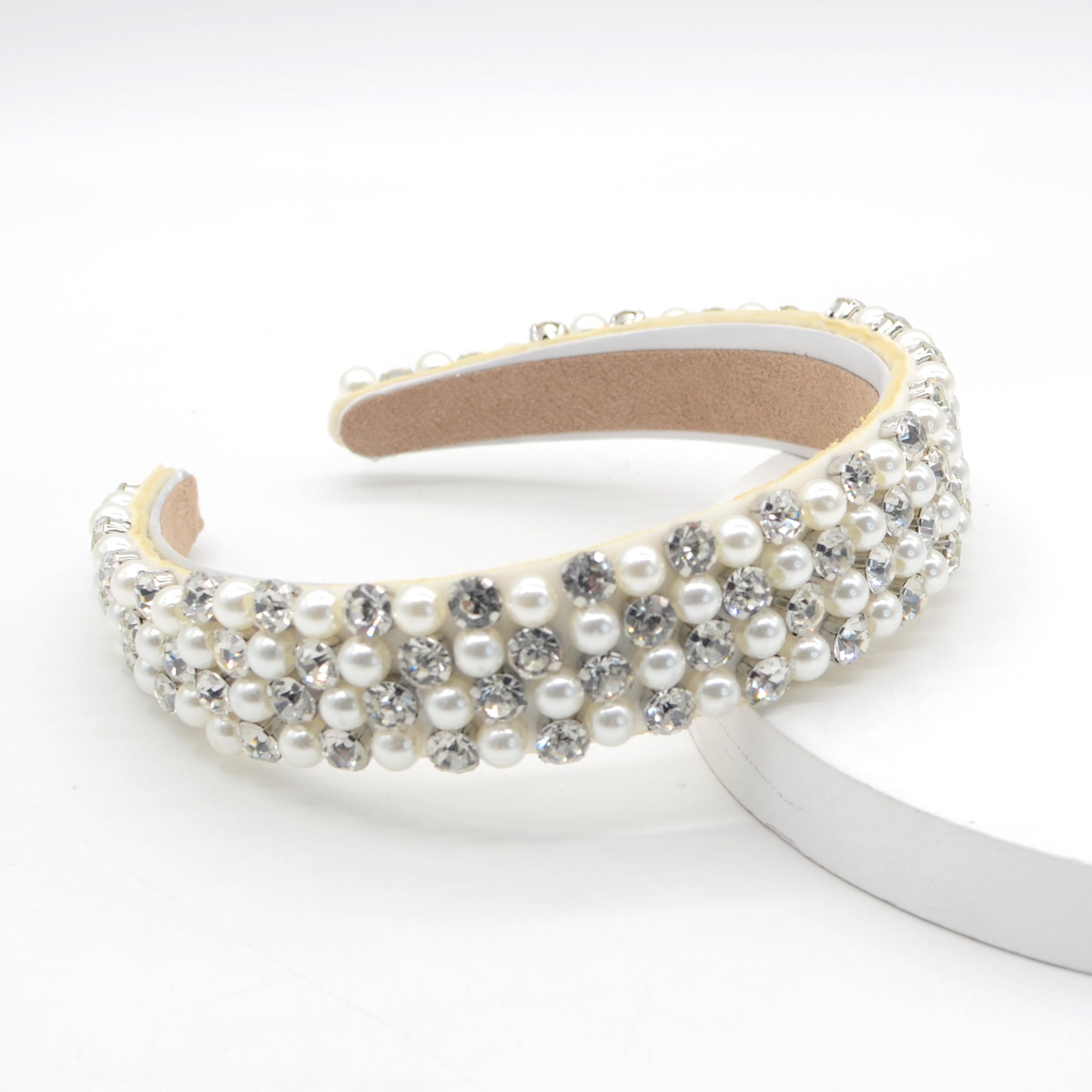 Baroque Bride Pearl Starry Headband Headband Prom Personality Full Of Diamonds Braided Korean Crystal Headband