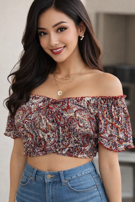 Adora Milano Top Crop Arricciato Incrociato