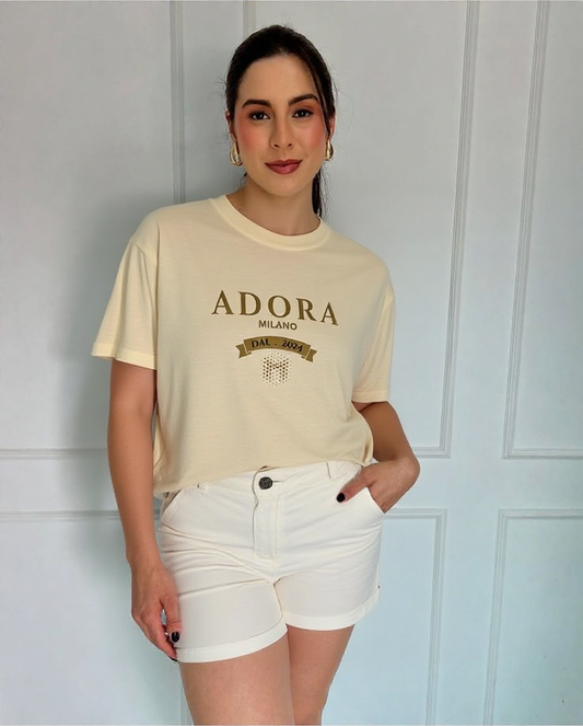 T-shirt squadrata pesante Adora Milano