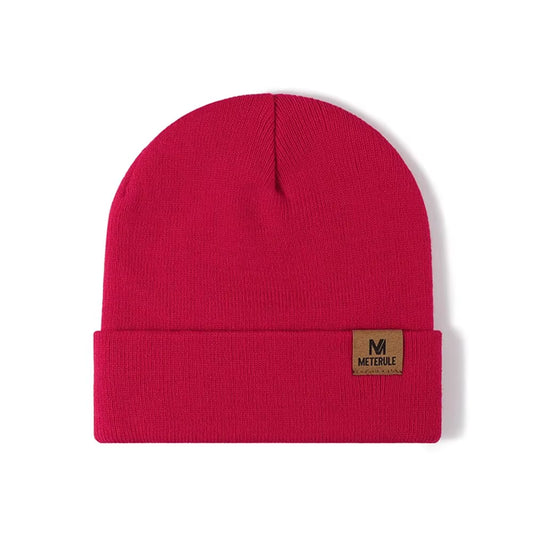 Riding Hat Knit Cuffed Beanie for Men Women Winter Warm Knitted Beanie Hats for Skiing Outdoor Camping Traveling Cycling Cap