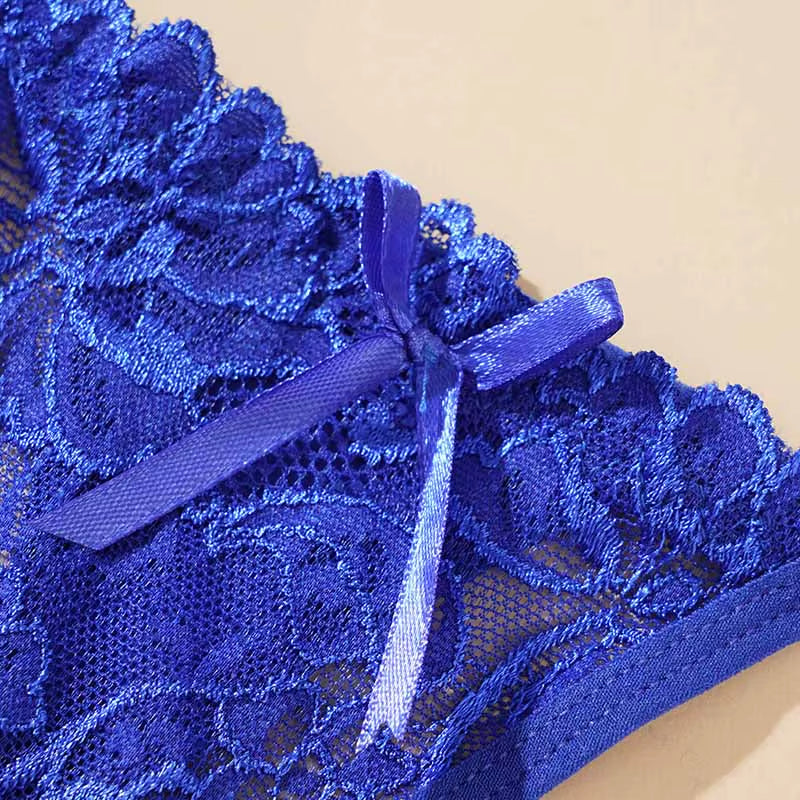 ALLTOOALL Sexy Lace Underwear for Women Low Rise Adjustable Thongs Transparent G-String Female Breathable Underpants Lingerie
