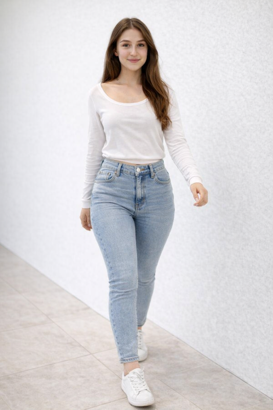 Adora Milano Jeans Lady  Denim Pants Streetwear Fashion