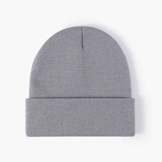 Customized Printed Logo Winter Knitted Keep Warm Cold Cap Unisex Solid Color Hip Hop Crochet Skull Beanie Hats