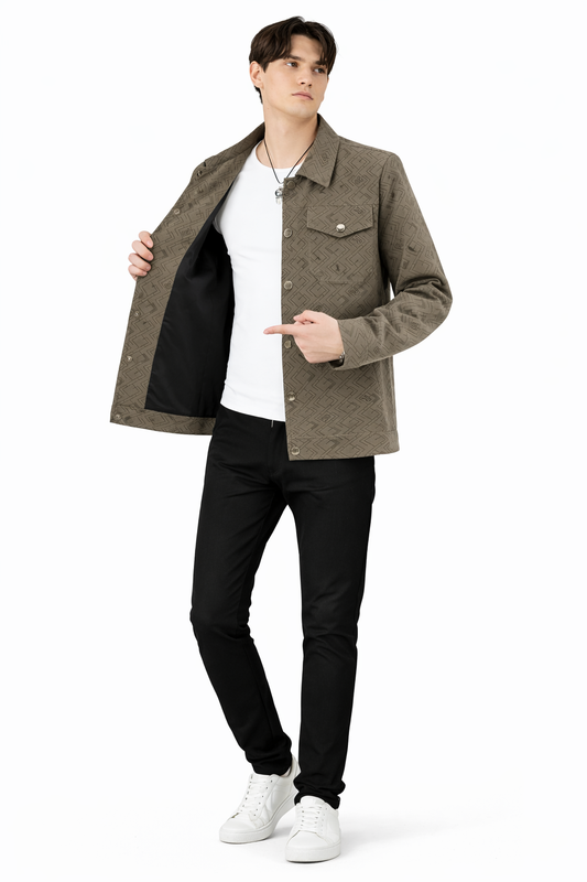 Giacca da uomo Adora Milano a maniche lunghe con risvolto, cappotto monopetto nero, tasche