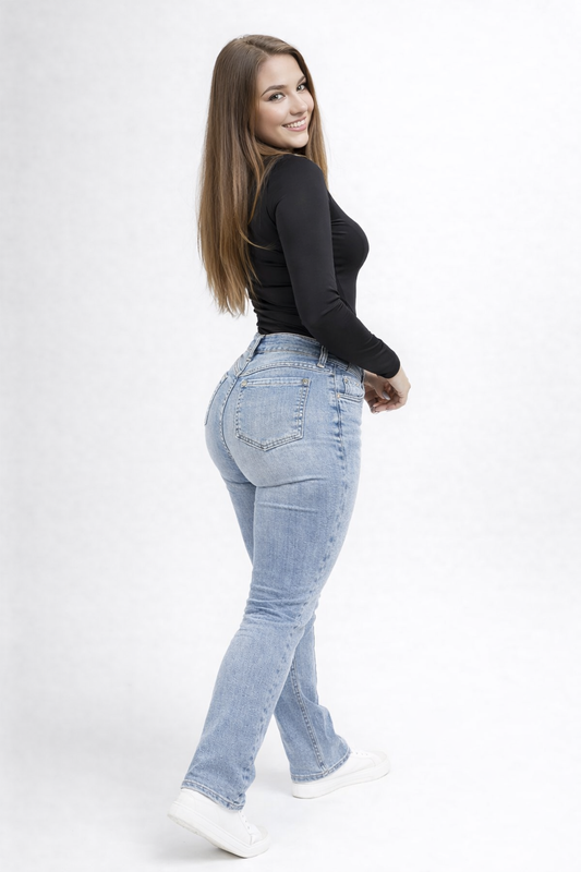 Adora Milano  Mid-waist Straight Jeans Women