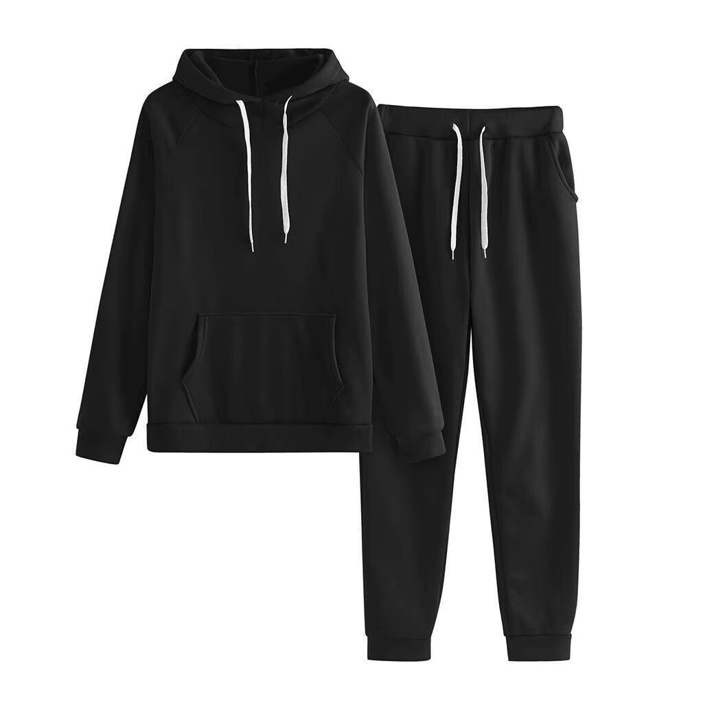 Women'S Y2K Jogging Two-Piece Hooded Set Tracksuit Fall Winter Comfortable Pantsuit Long-Sleeved Hoodie & Trousers Casual Sets