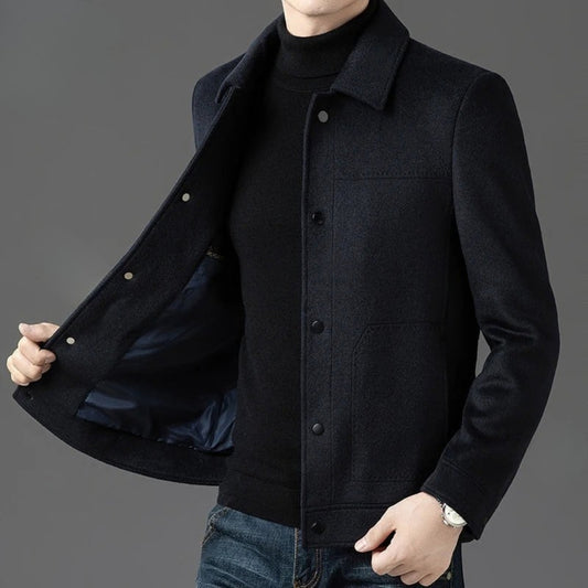 Adora Milano Giacca invernale in lana da uomo Cappotto casual classico