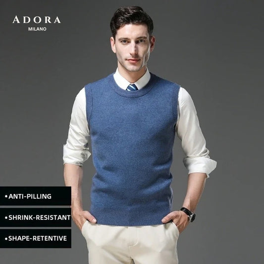 Adora Milano Brand Business Casual Moda Uomo Maglione Gilet Senza Maniche Autunno Inverno
