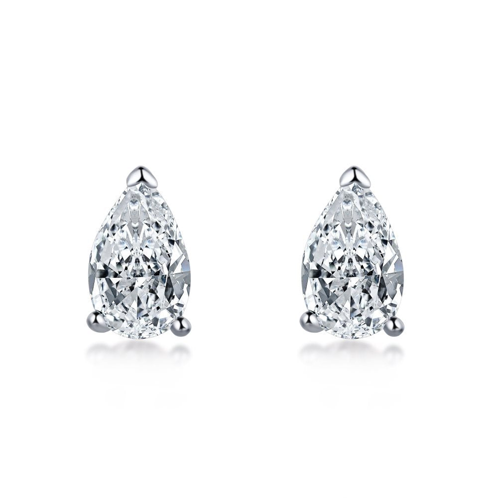 S925 Sterling  Zircon Single Diamond Earrings Flashing High-end Light Luxury 8A Ice Flower Cut Female Earrings For Ear Piercing