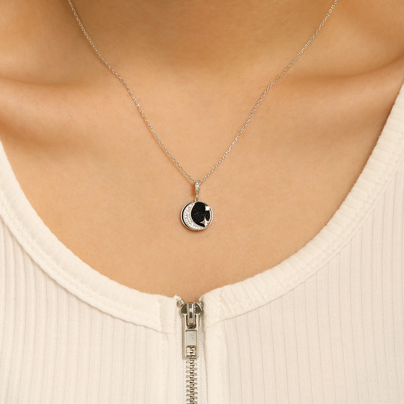 S925 Sterling Silver Star Necklace Women's Korean-style European And American-style Niche Design Clavicle Chain Instagram Style Light Luxury Fritillaria Pendant