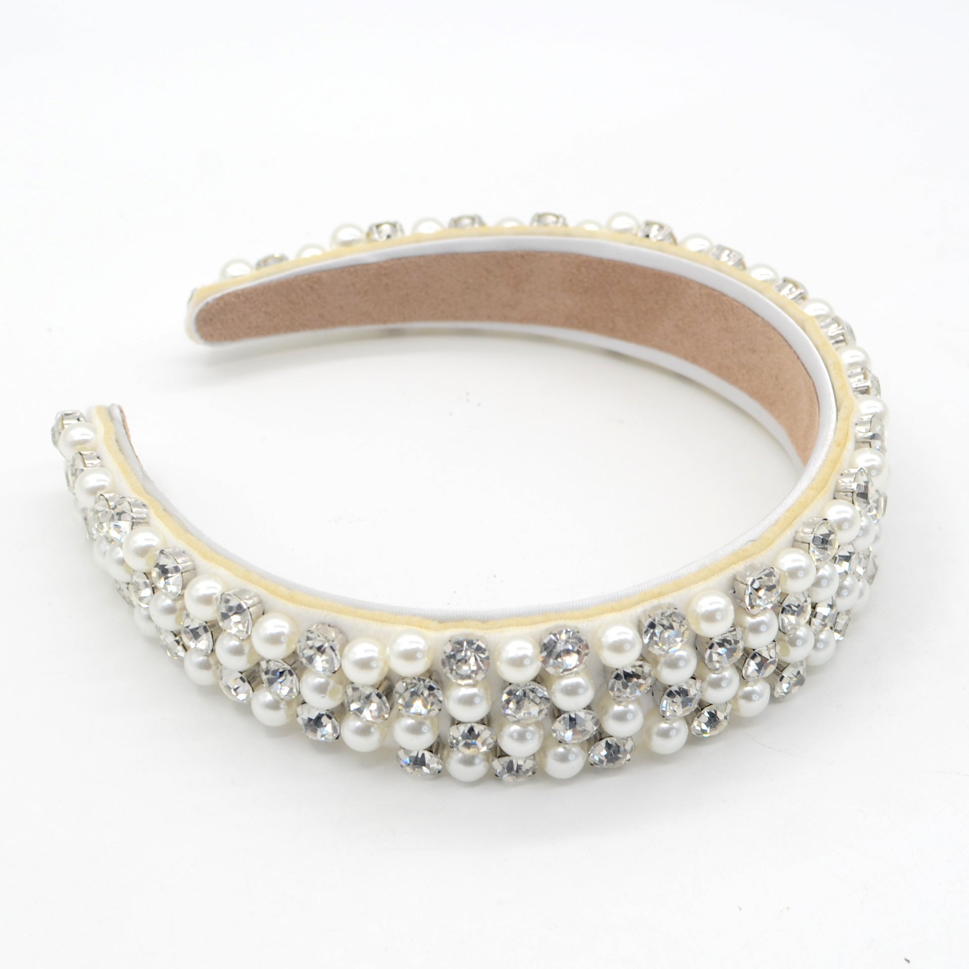 Baroque Bride Pearl Starry Headband Headband Prom Personality Full Of Diamonds Braided Korean Crystal Headband