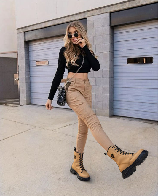 Stivali casual in pelle grossa Adora Milano Serie 244