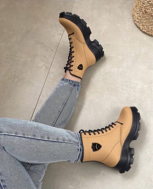Stivali casual in pelle grossa Adora Milano Serie 244