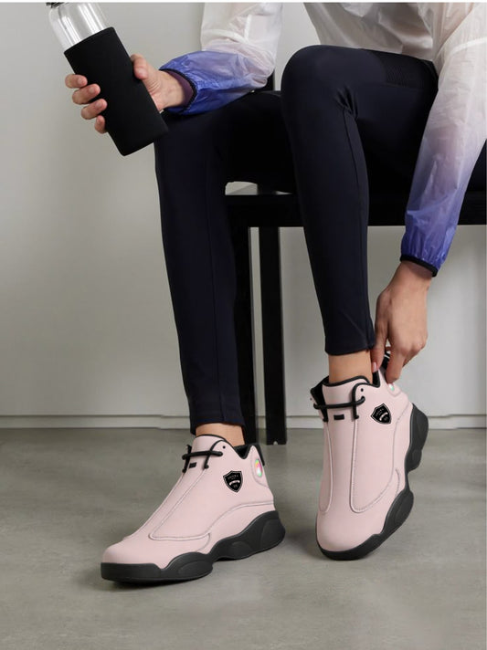 Adora Milano Serie 175 High-Top-Basketball-Sneaker aus Leder mit schwarzer Sohle