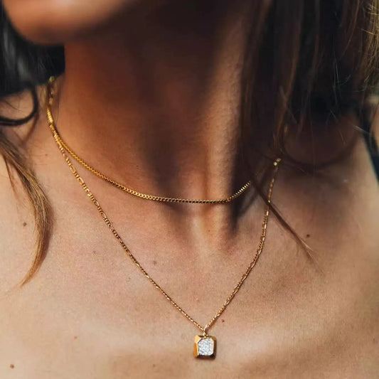 Adora Milano Edelstahlkastenkette Goldfarbe