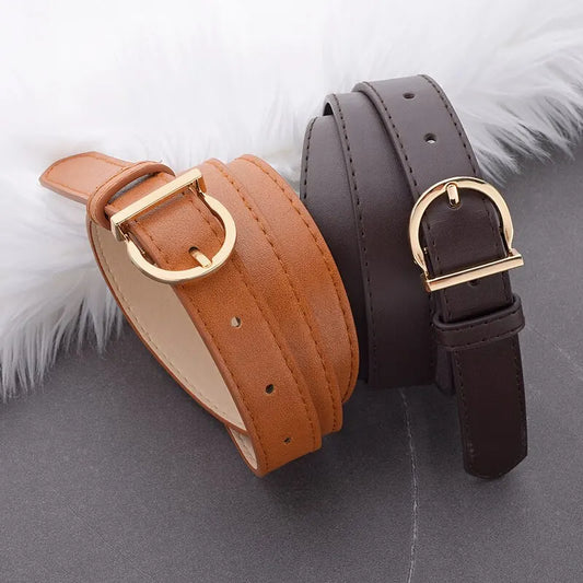 Adora Milano Cintura da donna alla moda di alta qualità, cintura in morbida pelle sintetica da donna