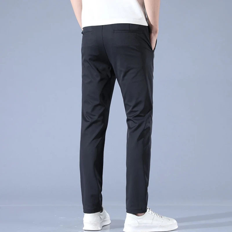 Stretch Man Suits Pants Elastic Cheap Korean Style Clothes Stylish Chinese Homme Classic New in Offer Up Suit Trousers for Men