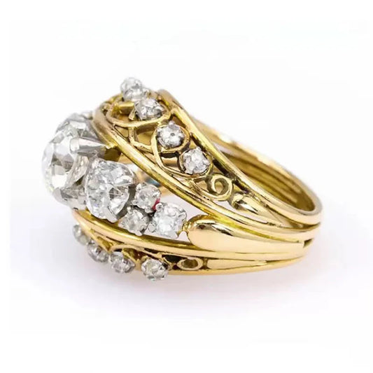 Adora Milano Helle Cubic Zirkonia Ringe für Damen Luxuriöses Charmantes Stilvolles Finger-Accessoire
