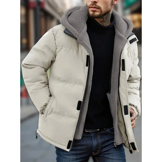 Adora Milano Giacca da uomo casual con cappuccio stile "Bread Coat" Tasche Soprabito