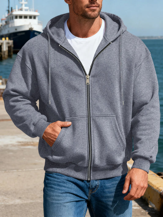 Felpa con cappuccio da uomo in pile Adora Milano comoda
