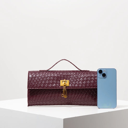 Adora Milano, Burgunderrote Handtasche, Vintage-Tasche,
