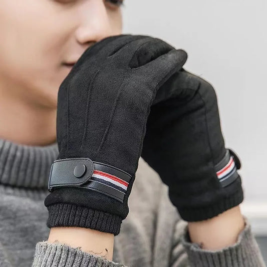 Adora Milano Herren Winter Fingerhandschuhe Outdoor Verdickt Herren Touchscreen