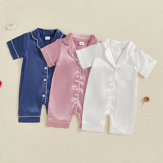Adora Milano Pigiamino Neonato Bambino Bambina Manica Corta Abbottonato Pantaloncini Tuta Carina Per Neonati