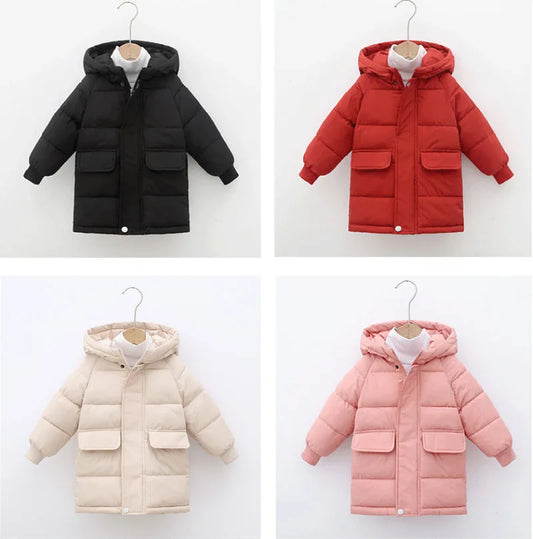 Adora Milano Kids Down Long Outerwear Winter Children Thicken Warm Cotton Boys Girls