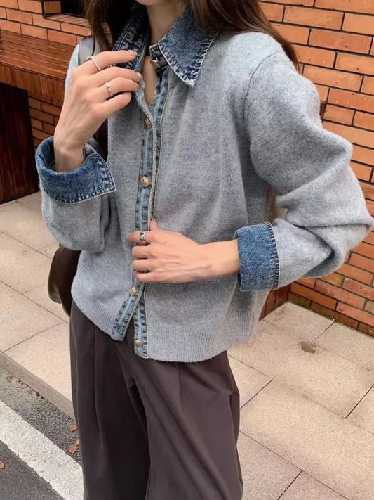 Adora Milano Eleganter Strickpullover für Damen, locker geschnitten, einreihig