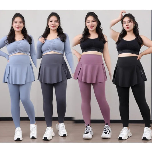 Adora Milano Leggings con tasche a vita alta effetto pelle di squalo
