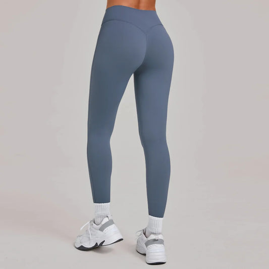 Adora Milano Leggings da Yoga a Vita Alta Elastici Tinta Unita Sportivi Donna