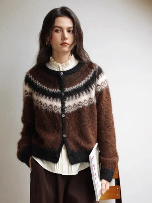 Adora Milano Cardigan Maglione Donna Maglia Invernale Autunno Manica Lunga Casual Top