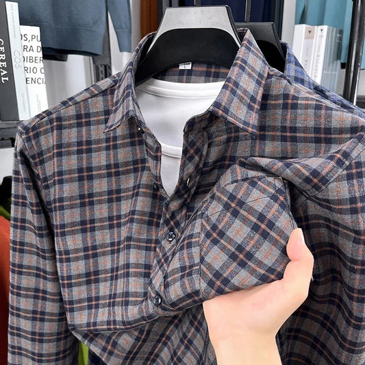 Camicia casual da uomo Adora Milano a maniche lunghe stampata a righe