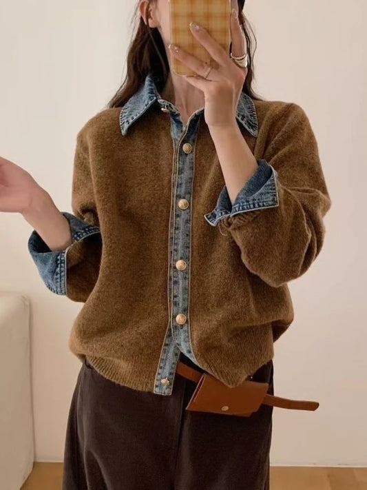 Adora Milano Eleganter Strickpullover für Damen, locker geschnitten, einreihig