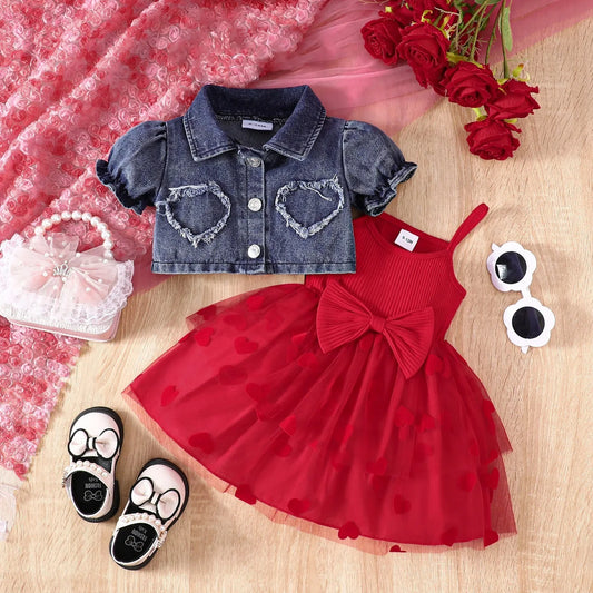 Adora Milano Pantaloncini Corti in Denim per Bambina – Outfit Estivo Quotidiano