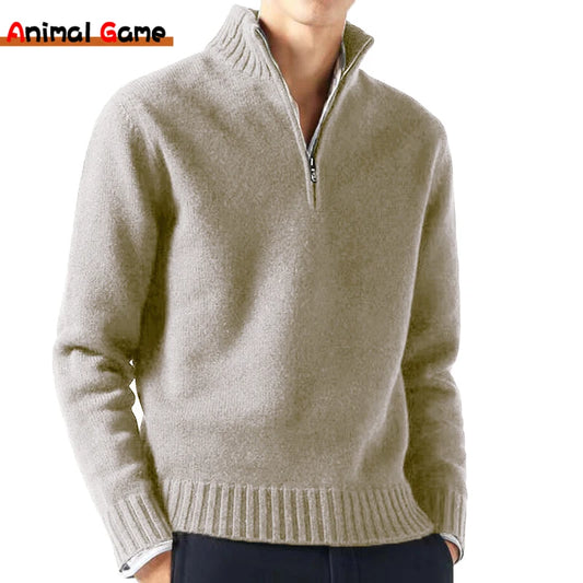 Maglioni Dolcevita Uomo Autunno, Pullover in Maglia, Tinta Unita, Maniche Lunghe, Casual, Caldi, per Uso Quotidiano