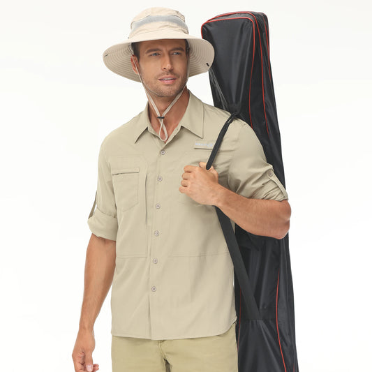 Adora Milano Camicie da pesca a maniche lunghe da uomo Protezione solare Traspiranti Leggere