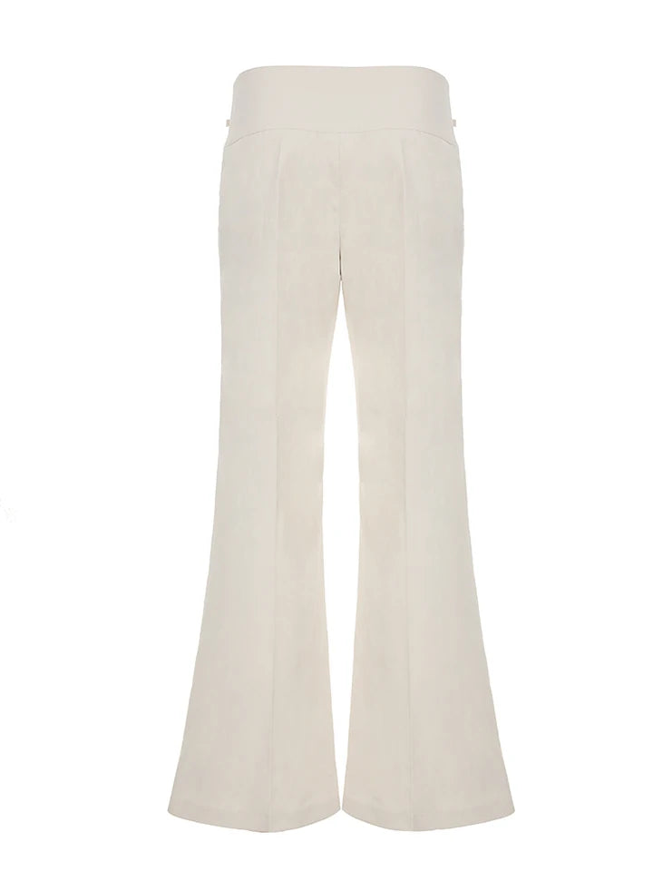 Rockmore Y2K Vintage Baggy Flare Pant Women Fashion Streetwear Casual Low-rise Solid Wide Leg Trousers Streetwear pantalones