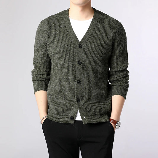 Adora Milano Brand di Moda Maglione Uomo Cardigan Spesso Slim Fit Pullover Maglieria Calda