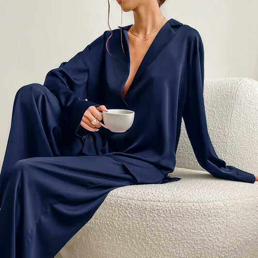 Adora Milano Fashion Pyjama-Set für Damen Hosenanzüge