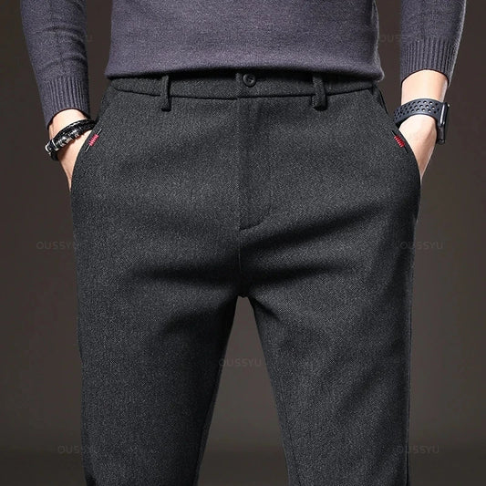 Adora Milano Pantaloni Casual da Uomo Vita Slim Fit