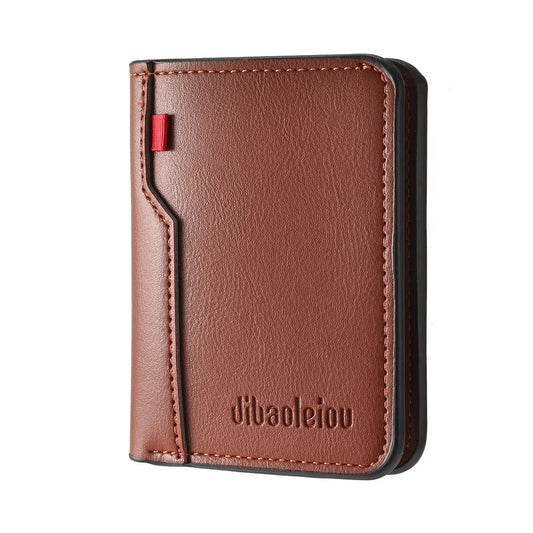 Adora Milano Ultraflaches Mini-Kreditkartenetui aus weichem PU-Leder für Herren