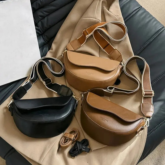 Adora Milano Borsa a Spalla/Sottospalla da Donna, alla Moda in Pelle PU con Tracolla Larga