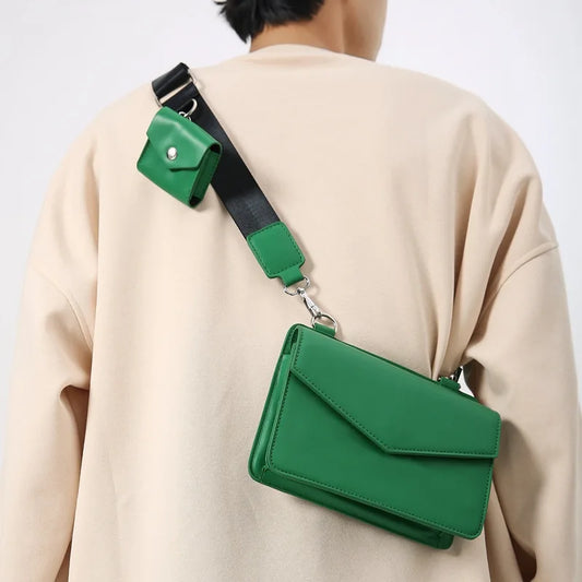Borsa a tracolla piccola Adora Milano per uomo e donna in pelle PU, alla moda